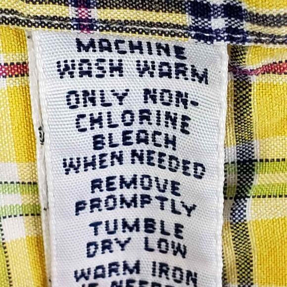 Polo Ralph Lauren Shirt Oxford Men's Size XL Yellow Plaid LS Button Down - Picture 7 of 8